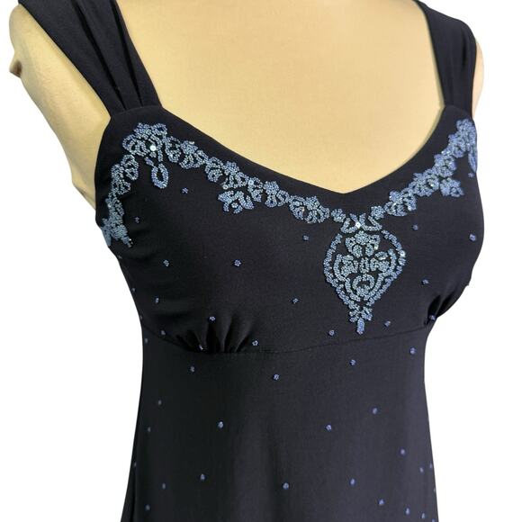 VTG Y2K Dressbarn Embellished Tank Top Sz M P Fairy‎ Whimsigoth Going Out USA - Picture 1 of 10